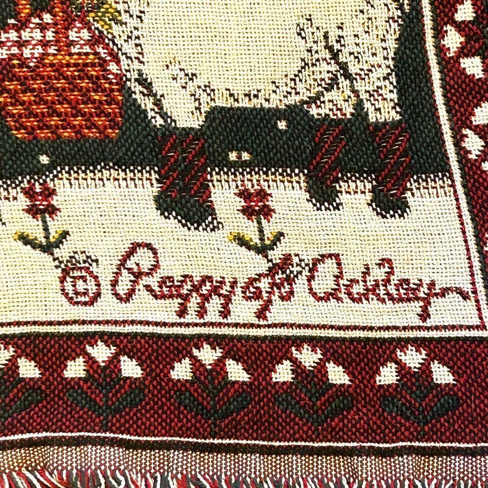 Goodwin Weavers Christmas Throw Tapestry Geese Sheep Shephards Trees 69 x 48 USA - Picture 4 of 14